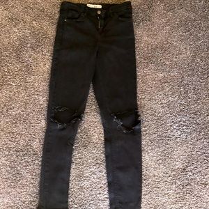 TOPSHOP Jamie black jeans